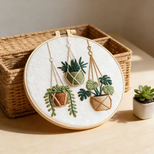 Stitchly Hanging Plant Embroidery Kit