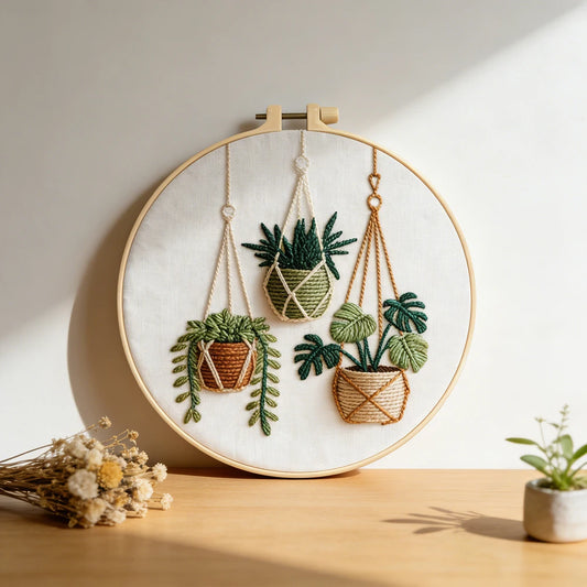 Stitchly Hanging Plant Embroidery Kit